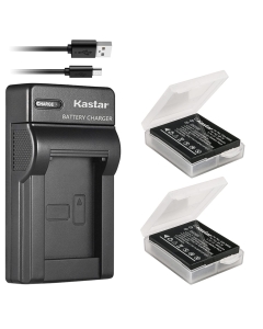 Kastar Battery (X2) & Slim USB Charger Replacement for Panasonic Lumix CGA-S005 S005E DMW-BCC12 and Lumix DMC-FS1 FS2 DMC-FX01 FX07 DMC-FX1 FX3 FX8 FX9 FX10 FX12 FX50 FX100 FX150 FX180 DMC-LX1 LX2 LX3