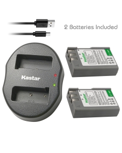 Kastar EN-EL9a Battery (X2) & Dual USB Charger for Nik EN-EL9, ENEL9, EN-EL9a, ENEL9A, MH-23 and Nik D3000, D5000, D40, D60, D40X SLR Cameras