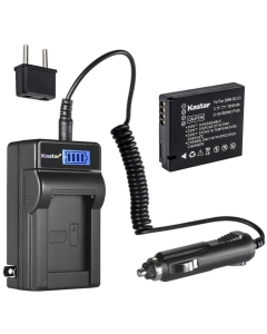 Kastar 1-Pack DMW-BCJ13 Battery and LCD AC Charger Compatible with Panasonic DMW-BCJ13 DMW-BCJ13E DMW-BCJ13PP Battery, Panasonic DE-A81 DE-A81B, DE-A82 DE-A82B Charger, Panasonic Lumix DMC-LX5 LX6 LX7