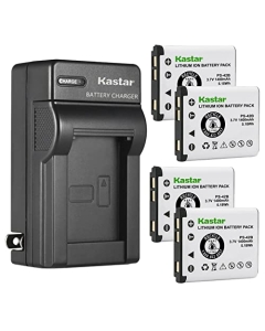 Kastar 4-Pack Battery and AC Wall Charger Replacement for Panasonic Attune 3020, Attune 3050, Attune I, Attune II, Attune II HD3, WX-CH455, WX-SB100, WX-ST100 Drive-Thru Communication System Headset