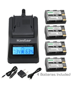 Kastar Fast Charger and Battery(4X) for Pentax D-Li50 Konica Minolta NP-400 and Pentax K10 K10D K20 K20D Minolta A-5 A-7 Dimage A1 A2 Dynax 5D 7D Maxxum 5D 7D Samsung SLB-1647 GX-10/20 Sigma BP-21 SD1