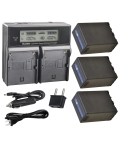 Kastar BP-U68 Battery 3-Pack and CH04 Dual Fast Charger Replacement for Sony PXW-FS5 PXW-FS5K PXW-FS5M2 PXW-FS7 PXW-FS7K PXW-FS7M2 PXW-FS7M2K PXW-X160 PXW-X180 PXW-X200 PMW-100 PMW-150 Camera