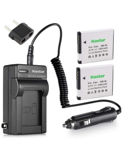 Kastar NB-8L Battery (2-Pack) and Charger Kit for Canon NB8L and CB-2LAE Work with Canon PowerShot A2200, A3000 is, A3100 is, A3200 is, A3300 is Cameras