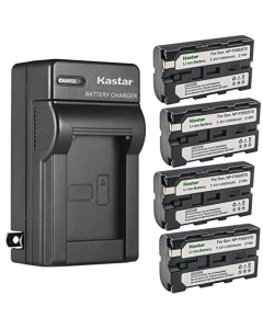 Kastar 4-Pack Battery and AC Wall Charger Replacement for Sony GV-D200 GV-D300 GV-D700 GV-D800 GV-D900 GV-HD700E HDR-AX2000 HDR-FX1 HDR-FX1000 HDR-FX1000E HDR-FX7 HDR-FX7E HDV-FX1 HDV-Z1 HVL-20DW