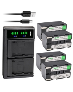 Kastar 4-Pack SB-L320 Battery and LTD2 USB Charger Replacement for Samsung SC-L520, SC-L530, SC-L550, SC-L600, SC-L610, SC-L630, SC-L650, SC-L700, SC-L710, SC-L750, SC-L770, SC-L810, SC-L860, SC-L870