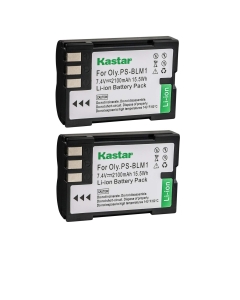 Kastar Battery (2-Pack) for Olympus BLM-1, BLM-01, PS-BLM1 Work for Olympus C-5060, C-7070, C-8080, E-1, E-3, E-30, E-520, EVOLT E-300, E-330, E-500, E-510 Cameras