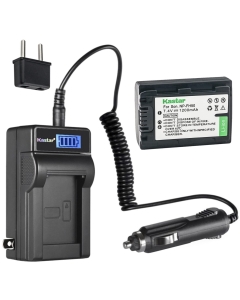 Kastar 1-Pack NP-FH50 Battery and LCD AC Charger Compatible with Sony DCR-HC7 DCR-HC8 DCR-HC85 DCR-HC94 DCR-HC96 DCR-SR10 DCR-SR11 DCR-SR12 DCR-SR100 DCR-SR190 DCR-SR200 DCR-SR210 DCR-SR220 Cameras
