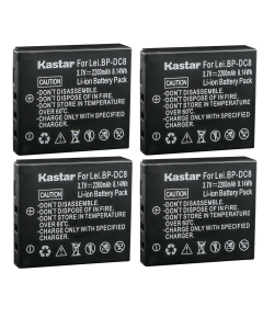 Kastar BP-DC8 Battery 4-Pack Replacement for Leica 18706, EA-DC-8, BP-DC8, BPDC8, BP-DC8E BPDC8E Battery, Leica Mini-M, Leica X Vario, Leica X1, Leica X2, Leica X-U (Typ 113) Camera