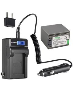 Kastar 1-Pack NP-FP90 NP-FP91 Battery and LCD AC Charger Compatible with Sony NP-FP30, NP-FP50 NP-FP51, NP-FP60, NP-FP70 NP-FP71, NP-FP90 NP-FP91 Battery, Sony BC-TRP/TRH/TRV, BC-VH1, AC-VQH10 Charger