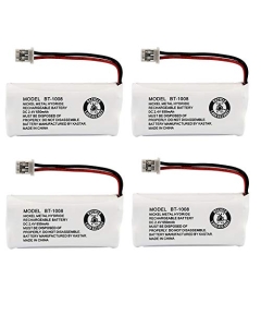 4 Pack - Battery for Uniden BT-1008 & Many Others, Bulk Packaging)