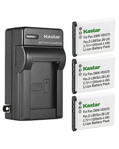 Kastar 3-Pack Battery and AC Wall Charger Replacement for Panasonic HX-DC1EF-H, HX-DC1EG-H, HX-DC1EG-P, HX-DC1GK, HX-DC2, HX-DC2EG-H, HX-DC2EG-W, HX-DC2GK, HX-DC2H, HX-DC2W, HX-DC3, HX-DC3GKHX-DC3K