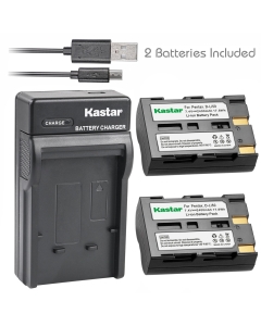Kastar Battery (X2) & Slim USB Charger for Pentax D-Li50 and Pentax K10 K10D K20 K20D Konica Minolta NP-400 Sigma BP-21 A-5 A-7 Dimage A1 A2 Dynax Maxxum 5D 7D SLB-1647 GX-10/20 Sigma SD1