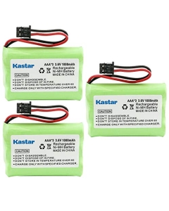 Kastar 3-Pack Battery Replacement for Uniden TRU-9385 TRU-9385-2 TRU-12803 TRU12803 TRU-99280 TRU99280 WHAMX4 Series WXI377 WXI477, Uniden BT-1001 BT-1004 BT-909 BBTY0507001 BBTY0566001 BBTY0616001
