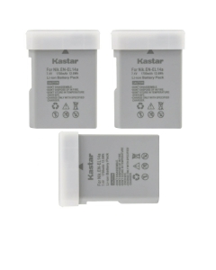 Kastar 3-Pack EN-EL14a Battery Replacement for Nikon EN-EL14a, EN-EL14b, EN-EL14c, EN-EL14, Nikon 27126 Battery, Nikon MH-24a, MH-24 Charger, Nikon Coolpix P7000 Camera, Coolpix P7100 Camera
