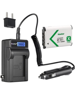 Kastar 1-Pack NP-BX1 Battery and LCD AC Charger Compatible with Sony HDR-AS20 HDR-AS200V HDR-AS30 HDR-AS300 HDR-AS50 Action Cam HDR-AS50R HDR-CX240 HDR-CX240E HDR-CX405 HDR-CX440 HDR-GW66 Cameras