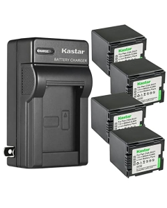Kastar 4-Pack CGA-DU21 Battery and AC Wall Charger Replacement for Panasonic VDR-M55, VDR-M70, VDR-M75, VDR-M95, NV-GS10, NV-GS17, NV-GS21, NV-GS22, NV-GS26, NV-GS27, NV-GS28, NV-GS30, NV-GS33 Camera