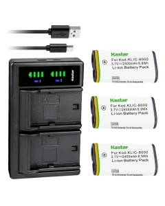 Kastar 3-Pack DB-50 Battery and LTD2 USB Charger Replacement for Ricoh DB-50 DB50 Battery, Ricoh BJ-5 BJ5 Charger, Ricoh Caplio R1, Caplio R1S, Caplio R1V, Caplio R2, Caplio RZ1 Camera