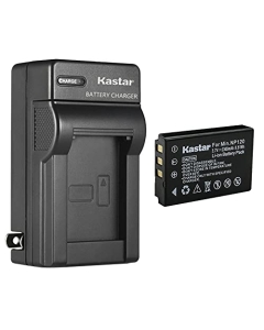 Kastar 1-Pack Battery and AC Wall Charger Replacement for Minolta NP-120 Battery, Minolta MN80NV, MN88NV, MN90NV, MN200NV, MN220NV 1080p Full HD, MN4K40NV 4K Ultra HD 30 MP IR Night Vision Camcorder