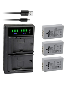 Kastar 3-Pack Battery and LTD2 USB Charger Compatible with Nikon EN-EL24 ENEL24 EN-EL24a ENEL24a Battery, Nikon MH-31 Charger, Nikon 1 J5 1J5, Nikon DL18-50 DL1850, Nikon DL24-85 DL2485 Digital Camera