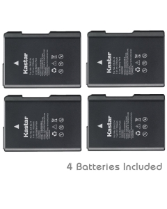 Kastar EN-EL14 Battery (4-Pack) for Nik ENEL14 EN-EL14a MH-24 and Nik Coolpix P7000 P7100 P7700 P7800 D3100 DSLR D3200 DSLR D3300 DSLR D5100 DSLR D5200 DSLR D5300 DSLR Df DSLR Cameras