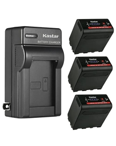 Kastar 3-Pack Battery and AC Wall Charger Replacement for Sony DCR-TRV125 DCR-TRV130 DCR-TRV203 DCR-TRV210 DCR-TRV220 DCR-TRV310 DCR-TRV315 DCR-TRV320 DCR-TRV410 DCR-TRV420 DCR-TRV49 DCR-TRV5