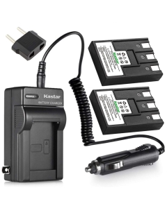 Kastar Battery 2-Pack + Charger for Canon NB-3L, PowerShot SD10, SD100