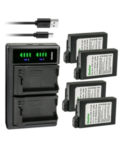 Kastar 4-Pack PSP110H Battery and LTD2 USB Charger Replacement for Sony Video Game PSP Playstation PSP-110 PSP110 Battery, Sony PSP-1007, PSP-1008, PSP-1010, PSP Fat, PSP-1000, PSP-1000G1, PSP-1000G1W