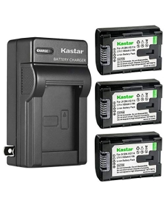 Kastar 3-Pack Battery and AC Wall Charger Replacement for JVC GZ-N1 GZ-N5 GV-LS1 GV-LS2 GZ-G5 AA-VG1 AA-VG1E AA-VG1EUM AA-VG1U AA-VG1US AA-VG1USM, BN-VG107 BN-VG108 BN-VG114 BN-VG121 BN-VG138 Battery