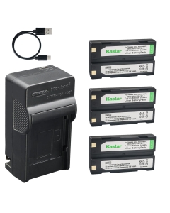 Kastar 3-Pack Battery and AC & USB-C Charger for 1821 Series MCR1821 MCR1821C MCR1821J and 29518 38403 46607 52030 54344 Parts Used in GPS Units Data Collectors Survey Tools Barcode Scanners