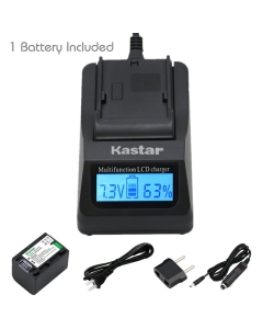 Kastar Ultra Fast Charger(3X faster) Kit and Battery (1-Pack) for Sony NP-FV70,CB-TRV,TRV-U and Sony DCR-SR15,SR21,SR68,SR88,SX21,SX45,SX63,SX65,SX85,FDR-AX100,HDR-CX105,CX130,CX155,CX160,CX190,CX200,CX260V,CX290,CX300,CX305,CX330,CX350V,CX360V,CX380,CX43