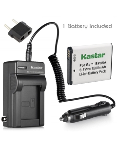 Kastar Battery (X1) & AC Travel Charger for Samsung BP-88A, BP-88, EA-BP88A and Samsung DV200, Samsung DV300, Samsung DV300F Digital Cameras