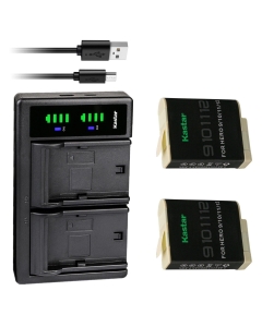 Kastar 2-Pack Battery and LTD2 USB Charger Compatible with GoPro HERO12 Hero 12 Black Action, GoPro HERO11 HERO10 HERO9 Camera, GoPro ADDBD-212 ADBAT-001 ADDBD-001 Battery