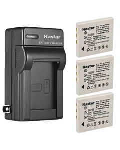 Kastar 3-Pack Battery and AC Wall Charger Replacement for Vivitar DVR-560G Vivicam 3660 Vivicam 7388 Vivicam 7388S Vivicam 7500i, Fujifilm NP-40 NP-40N, BENQ DLI-102, Samsung SLB-0737