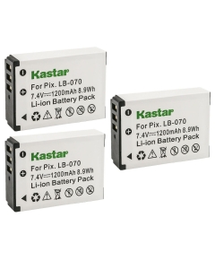 Kastar LB-070 Battery 3-Pack Replacement for Kodak LB-070 LB070 Battery, Kodak Pixpro AZ651, Kodak Pixpro AZ651 Astro Zoom, Kodak Pixpro AZ652, Kodak Pixpro AZ652 Astro Zoom Camera