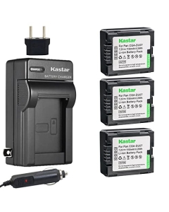 Kastar Battery 3-Pack + Charger Replacement for Panasonic CGA-DU06 CGA-DU07 CGA-DU14 CGA-DU21 VW-VBD070 VBD140 VBD210 PV-GS31 PV-GS33PV-GS34 PV-GS35 PV-GS39 PV-GS400 PV-GS500 PV-GS50 PV-GS50S PV-GS55