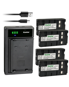 Kastar 4-Pack Battery and Smart USB Charger Replacement for Thomson CVM17 VM550 VM641 BP44 VM991L BP42 VM741, Radio Shack 23-388, Quasar VM-565 Quasar VM-L152 VM-L153