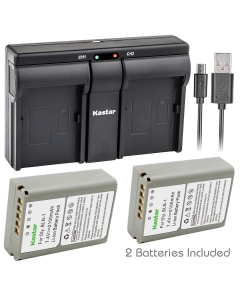 Kastar BLN1 2X Battery + USB Dual Charger for Olympus BLN-1, BCN-1, BLN1 and Olympus OM-D E-M1, OM-D E-M5, Pen E-P5 Digital Camera