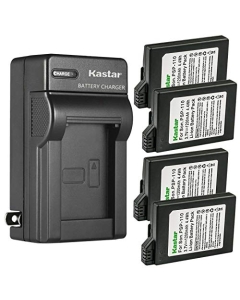 Kastar 4-Pack Battery and AC Wall Charger Replacement for Sony PSP-S110, PSPS110 Battery, Sony PSP-2010, PSP-3000, PSP-3001, PSP-3002, PSP-3003, PSP-3004, PSP-3005, PSP-3006, PSP-3007 Playstation