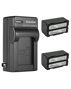 Kastar 2-Pack Battery and AC Wall Charger Replacement for Topcon GPS HiPer II GNSS receivers, HiPer V GNSS receivers, Topcon Instruments ES Series, OS Series, DS Series, PS Series, Sokkia Instruments