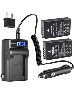 Kastar 2-Pack EN-EL20 Battery and LCD AC Charger Compatible with Nikon Coolpix P950, Nikon Coolpix P1000, Nikon Coolpix A, Nikon 1 AW1, Nikon 1 J1, Nikon 1 J2, Nikon 1 J3, Nikon 1 S1, Nikon 1 V3