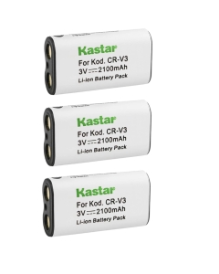 Kastar (4-Pack CR-V3 Battery Replacement for PowerShot A60 70 75 300, Coolpix 600 700 800 950 990 2100 2200 3100 3200, Dig Max