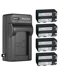 Kastar 4-Pack BP-930G Battery and AC Wall Charger Replacement for Canon XH-G1 HDV XH-G1S XH-G1S HD XL-H1A XL-H1S XL-H1S HD, XL-1 XL-1S XL-2 XH-A1 XH-A1 HDV XH-A1S HD XH-A1SE HDV XM1 XM2 XV1 XV2 Camera