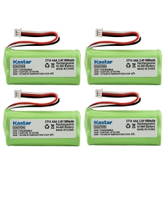 Kastar 4-Pack 2.4V 1000mAh Ni-MH Battery Replacement for Plantronics 80639-01 Cordless Phone, Plantronics 81087-01 Cordless Phone, Plantronics CT14 Cordless Phone, Plantronics CT15 Cordless Phone