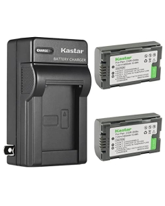 Kastar 2-Pack Battery and AC Wall Charger Replacement for Panasonic CGR-D08, D08S, CGR-D16, D16S, CGR-D28, D28S Battery, Panasonic PV-DV800, PV-DV800K, PV-DV801, PV-DV851, PV-DV852 Camera