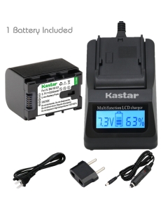 Kastar BNVG121 Battery 2X + Fast Charger for JVC BN-VG121 BN-VG121U BN-VG121US BN-VG114 BN-VG114U BN-VG114US BN-VG107 BN-VG107U JVC GZ-E10 GZ-E100 GZ-E15 GZ-E200 GZ-E205 GZ-E208 GZ-E220 GZ-E225