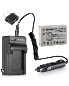 Kastar Battery (1-Pack) and Charger Kit for NB-10L, CB-2LC Work with PowerShot G1 X, PowerShot G15, PowerShot G16, PowerShot SX40 HS, PowerShot SX50 HS, PowerShot SX60 HS Digital Cameras