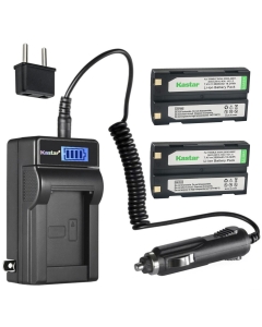 Kastar 2-Pack Ei-D-Li1 Battery and LCD AC Charger Compatible with Pentax D-Li1, Ei-D-Li1, EI-D-BC1, DPE004, EI-2000, KYOCER FINECAM S3R, Molicel 1821, 1821E