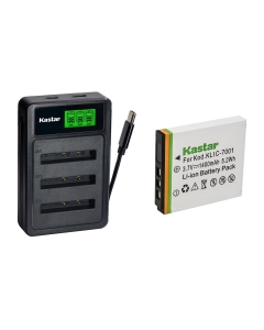 Kastar 1-Pack Battery with LZD3 USB Triple Charger Compatible with Kodak KLIC-7001 BenQ D-Li213, EasyShare M320 M340 M341 M753 M863 M893 M1063 V550 V570 V610 V705 V750, BenQ E1050 E1220 Cameras