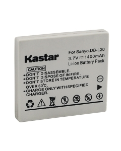 Kastar DB-L20 Battery 1-Pack Replacement for Sanyo DB-L20 DB-L20A DB-L20AU SL20 Battery, Sanyo VAR-L20N VAR-L20NI Charger