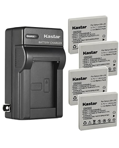 Kastar 4-Pack Battery and AC Wall Charger Replacement for Sanyo Xacti VPC-C6, Xacti VPC-CA6, Xacti VPC-CA65, Xacti VPC-CG6, Xacti VPC-CA9 VPC-CA9BK VPC-CA9EXBK-B VPC-CA9EXG-B VPC-CA9EXR-B VPC-CA9G